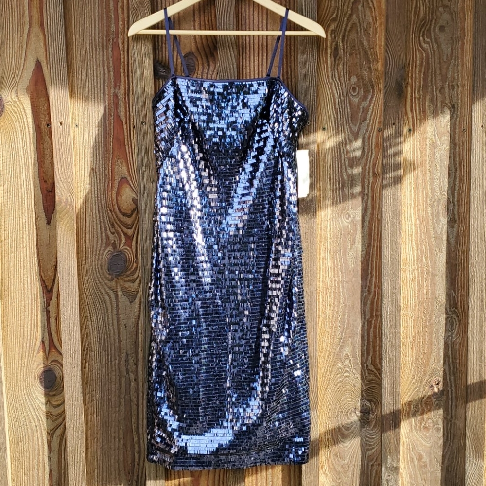 Eliza J party cocktail dress 6 navy